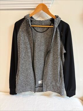 SODO Gray and Black Zip-Up Hoodie